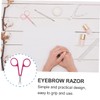 SAFIGLE 2pcs Eyebrow Scissors Set Portable Eyelash Pruner Tool for