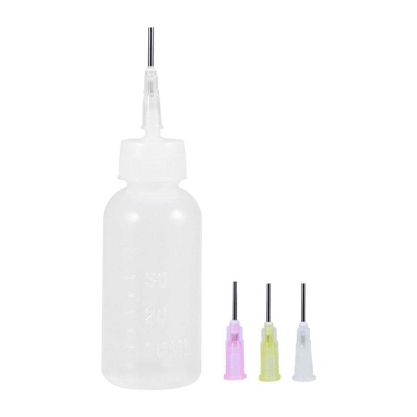 HEALLILY Temporary Tattoo Kit Applicator Bottles with 4 Tips Needles for Henna Tattoo Cone Tattoo