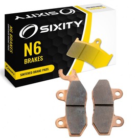 Sixity N6 Front Sintered Brake Pads compatible with Kawasaki BN125 Eliminator A4 A5 A6 A7 A8 A6F A7F A9F 2001 Complete Set