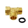 Joywayus 3/4 GHT Threaded Brass Garden Hose Fitting Tee T