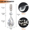 Keadic 10Pcs Cucurbit Christmas Tablecloth Weights Crystal Glass Teardrop Prisms