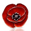 Danforth Remembrance Poppy Brooch Pin (Red) – Handcrafted Pewter Brooch