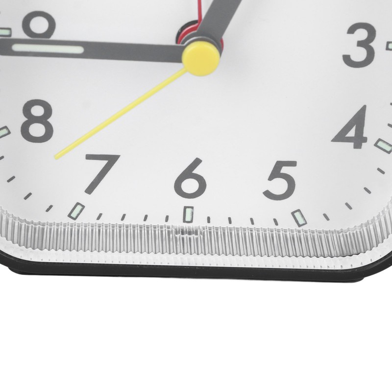 Small Clock Black Alarm Silent Minimalistic Design Snooze with Backlight