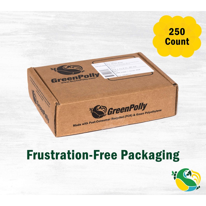 GreenPolly Pet Waste and Dog Poop Bags, 250 Count, Made