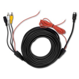 Carmedien 10 m Reversing Camera Connection Cable 10 m Connection Cable RCA to 4 Pin Screw Cap (RCA, A/V) with Control Cable and 12 V/24 V Power Supply