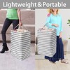 BOOMIBOO 2-Pack Large Laundry Basket,Waterproof Freestanding Laundry Hamper,Collapsible Clothes Basket