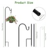 OFFCUP Shepherds Crook Hooks, 2pcs 75cm Bird Feeder Pole with