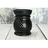 India House Oil Burner Aroma Diffuser|Soapstone Tea Light Holder|Black Hand