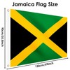 2PCS Jamaican Flag 5ft x 3ft, Large Jamaica Flags with