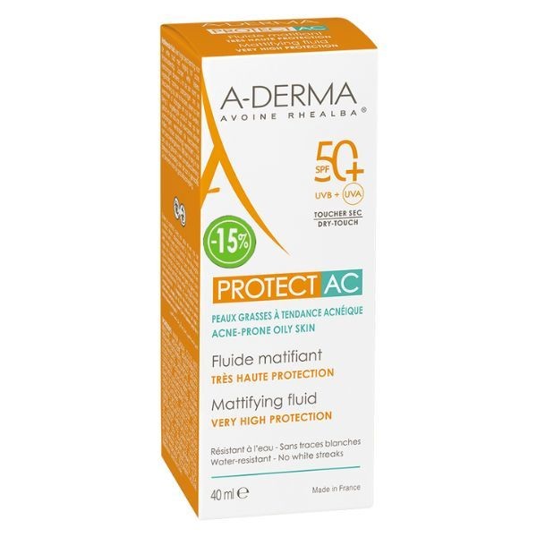 A-Derma Protect AC Mattifying Fluid SPF50+ 40 ml (sticker -15%)