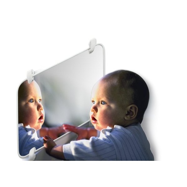 Genius Baby Large Double Sided Infant Crib Mirror and Developmental Toy, Shatterproof, NICU Approved