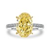 RODIFFY 3.5CT Yellow Simulated Diamond Oval Cut Engagement Ring,925 Sterling