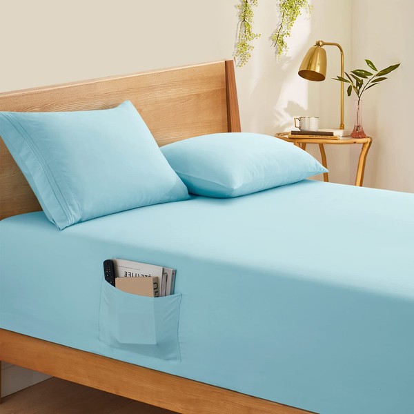 Horbaunal Extra Deep Pocket Queen Fitted Sheet Only - Fits