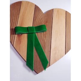 EmilyRose Couture Large Velvet Hair Bow Collection (Alligator Clip, Green)