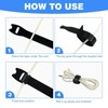 Redamancy Pack of 200 Velcro Cable Ties, Black Reusable Velcro