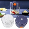 Garlic Chopper Electric Portable Blue 3 Blade Design 250mg Capacity
