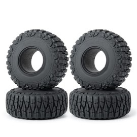 Runup 4 Pieces 1.9 Crawler Tyres, RC Rubber Tyre Set for Axial SCX10 90047 SCX10 III AXI03007 Redcat Gen8 TRX-4 D90