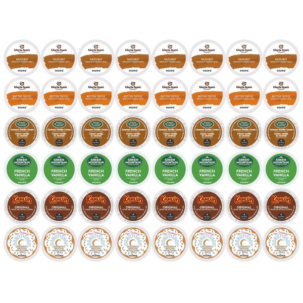Keurig Colección de café con sabor, 48 unidades K-Cups Pods Variety Pack – El embalaje puede variar