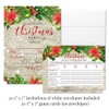 Super Deluxe Watercolor Red Poinsettia Christmas Party Bundle, Includes 20