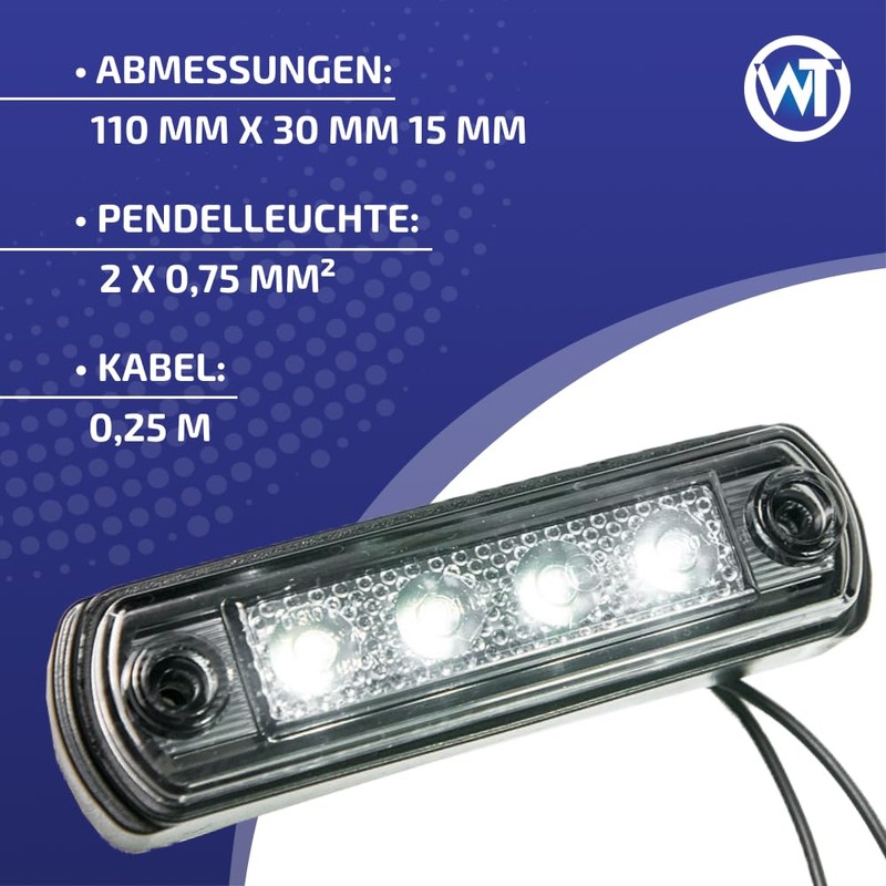 Web Truck Slim Marker Light, Marker Light, Dark Graphite, Economy