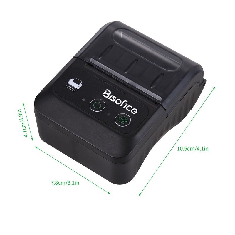Bisofice Portable Wireless BT 58mm 2 Inch Thermal Receipt Printer
