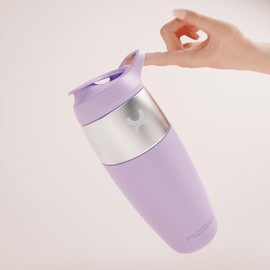 Promixx Pursuit Shaker Bottle 950ml Single Wall Stainless Steel Protein Shaker Bottle, Super Smooth Shakes, 950ml, Lilac
