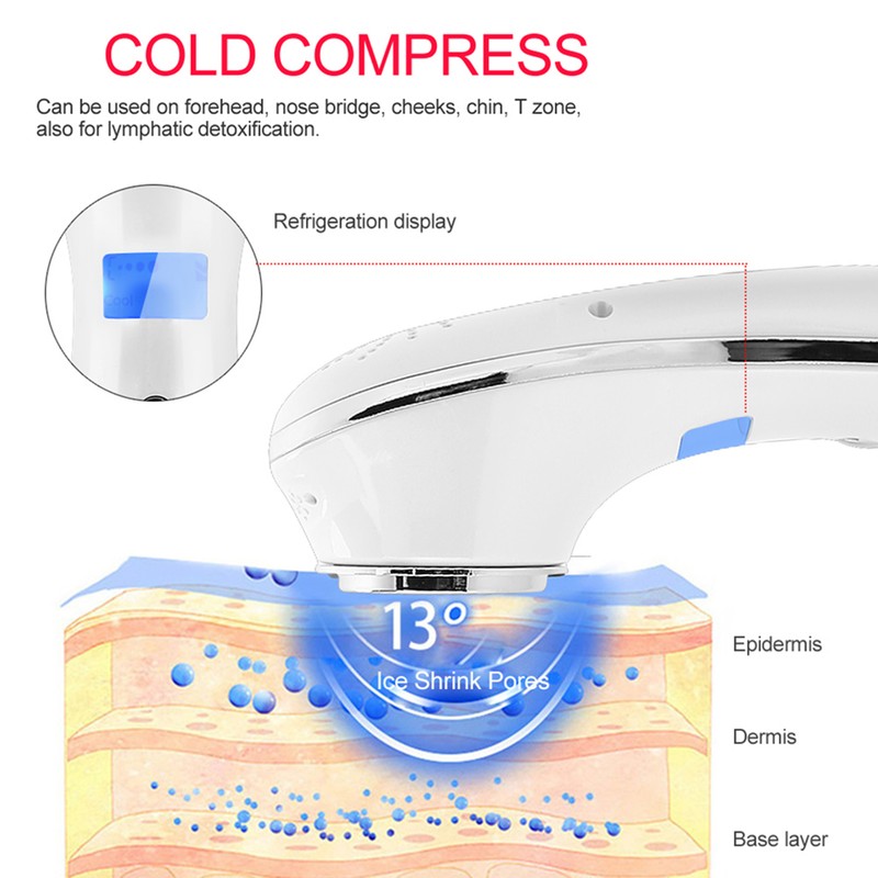 Protable USB Hot&Cold Rejuvenation Instrument Face Beauty Machine Beauty Massager