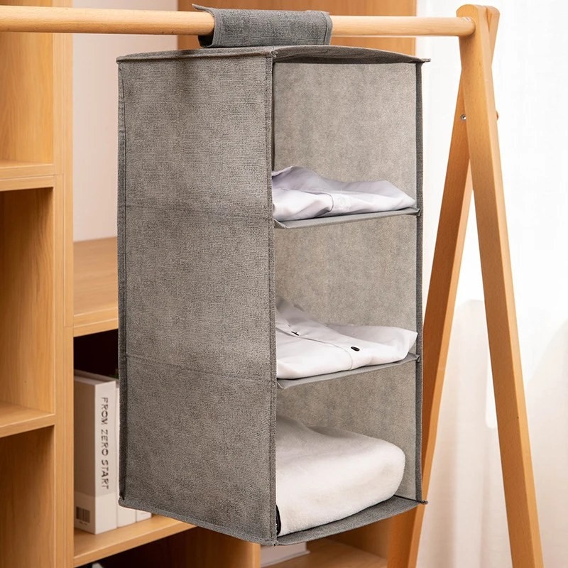 Wardrobe Hanging Storage Bag – Interlayer Drawer-Type Clothes Organizer for