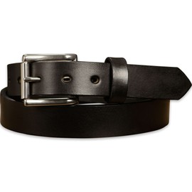 Bullhide Belts Mens Leather Belt for Work, Casual, Dress 1.25" Wide, Black, 50"