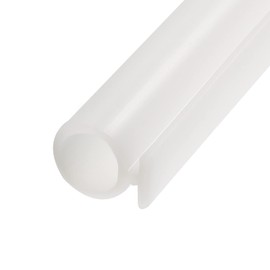 METALLIXITY Bulb Type Window Weatherstrip (7mmx5Meter) 1Pcs, Silicone T-Slot Mount Seal Strip Fits 5mm - for Home Door Window, White