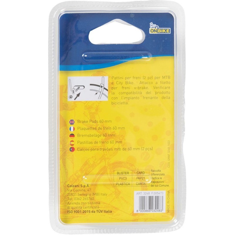 Brake Pads 60 mm Pack of 2 MTB