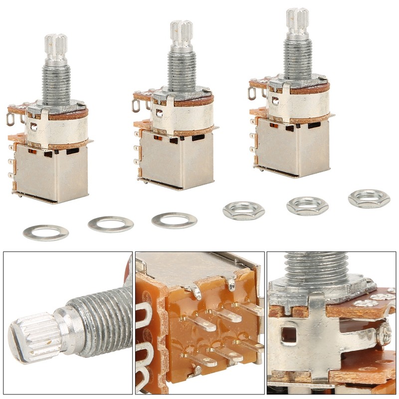3Pcs Electric Guitar Potentiometer Volume Switch B500K Musical Instrument Accessories