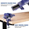 WORKPRO Bench Vise, 2.5 Inch Jaw Width Universal Table Vise,