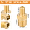 Gosknor 4pcs Brass Air Inflator Adapter, Standard 1/4 NPT (M)