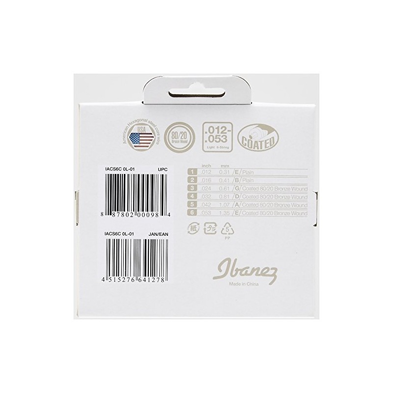 Ibanez IACS6C Acoustic Guitar Bronze Strings Set - Light Gauge,