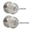 Gobrico Satin Nickel Round Door Knob 5/10 Pack (Privacy, 10