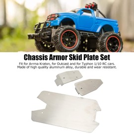 Aluminum Alloy RC Chassis Armor Plate Skid Plate RC Guard Plate Compatible with Arrma Kraton 1/10 Remote Control Car