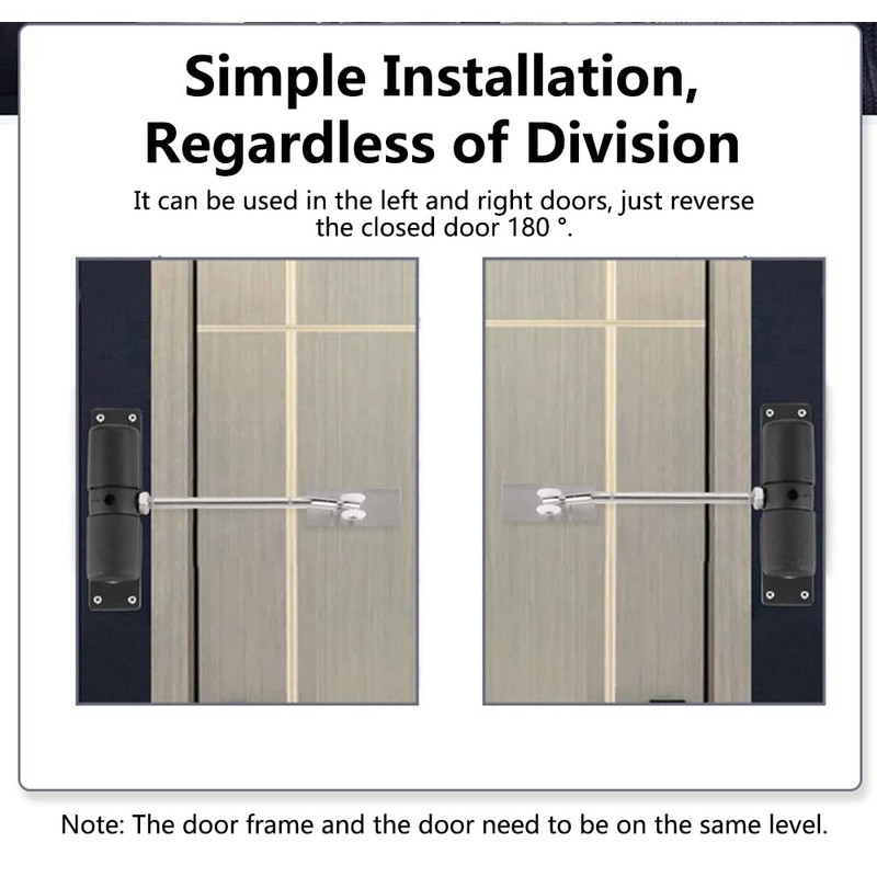 Automatic Door Closer Silent Automatic Closing Surface Mount Fireproof Latch