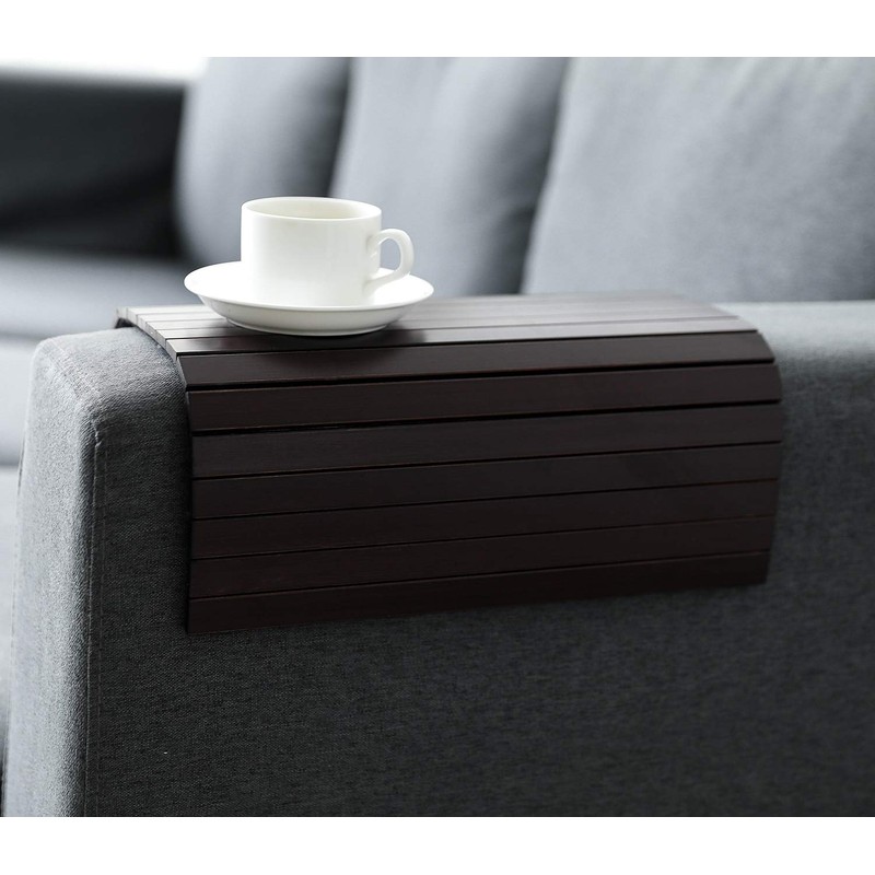 GEHE Sofa Arm Tray Table Flexible/Foldable Couch Arm Tray Armrest