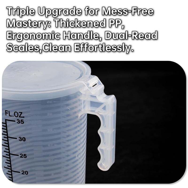 VIREYA Measuring cups 35oz (1000 mL), Plastic, Multipurpose - Great