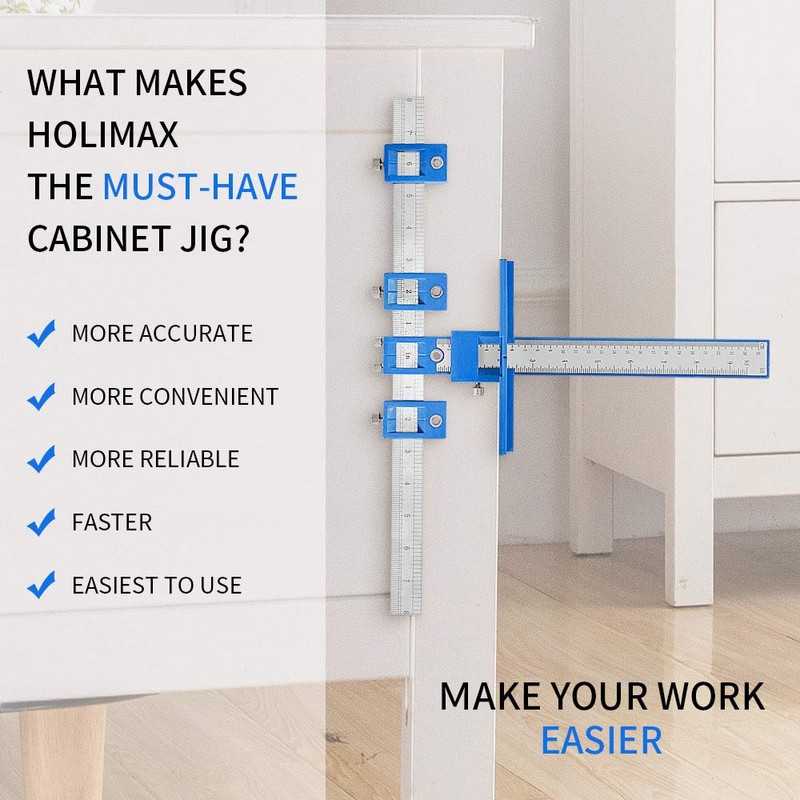 Holimax Cabinet Hardware Jig, Cabinet Handle Jig, Cabinet Hardware Template