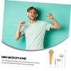 BIUDECO 4Pcs Portable Mini Microphone Tiny Vocal Mic for Smartphones