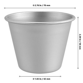 MUKLEI 20 PCS Dariole Moulds, Mini Pudding Basins, Pudding Mould, Individual Muffin Tins for Baking Cupcakes, Individual Puddings, 7 x 4.2 x 5.6cm