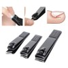 Nail Clippers Set, 3 Sizes, Professional Manicure Tools (Black)