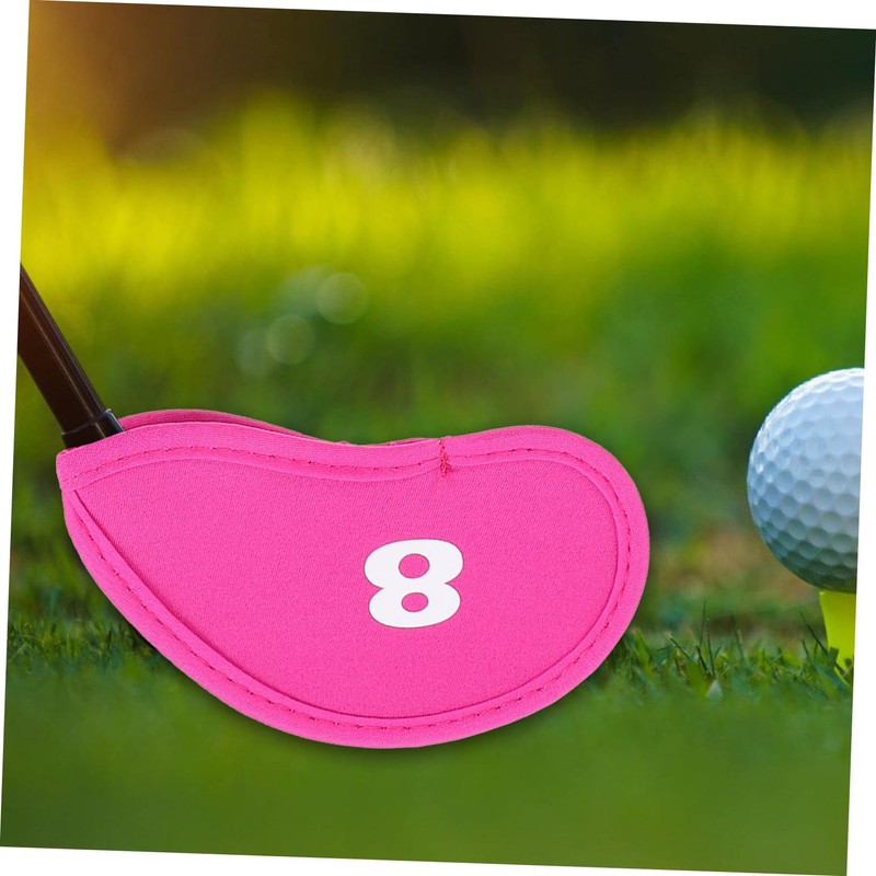 Kisangel 10Pcs Professional Golf Club Head Covers Portable Anti-Scratch Iron