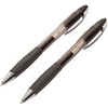 BIC Atlantis Retracable Gel, 2 Pack, Black Ink, Medium Point