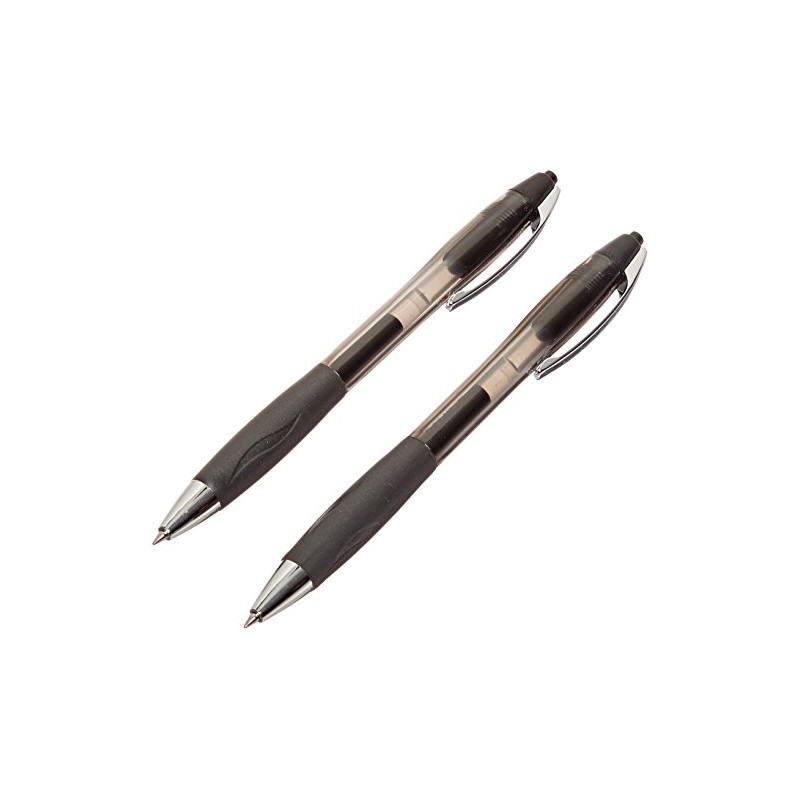 BIC Atlantis Retracable Gel, 2 Pack, Black Ink, Medium Point