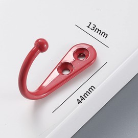 Yesmin 4 PCS Wall Mounted Hooks,Retro Door Robe Hook for Hanging Towel Clothes Hat Key Single Metal Hook Cloth Hanger in Bedroom Bathroom Kitchen Cupboard-Pink