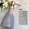 Ceramic Soap Dispenser for Bathroom Grey Soap Dispenser for Kitchen