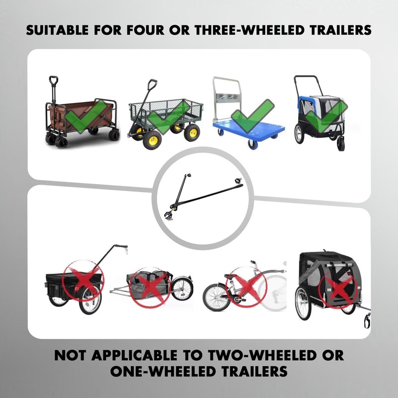 Bike Trailer Connector, Portable Folding Bicycle Trailer with Quick Release